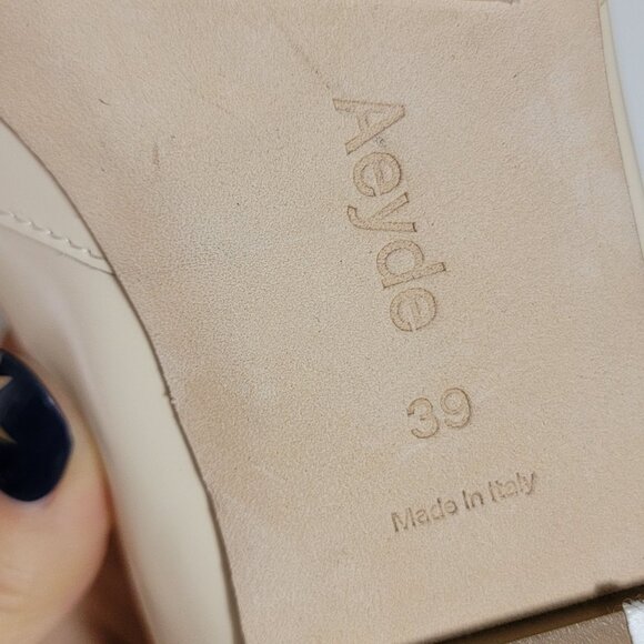 NEW Aeyde Martha Pointed Toe Flats Womens 8.5 Minimalist Neutral Contemporary - Picture 8 of 8